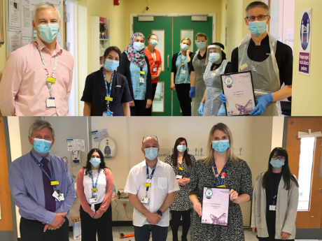 Fit testing team receiving Team UHDB award
