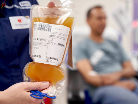 Plasma can be donated at donor centres across the country