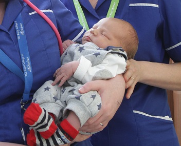 newborn baby at Queen's Hospital Burton