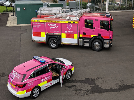 Pink fire engine